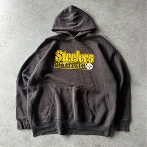 NFL Pittsburgh Steelers Vintage Hoodie with Yellow Accents Mens Xl